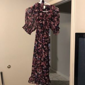 Misa Los Angeles Maxi Wrap Dress